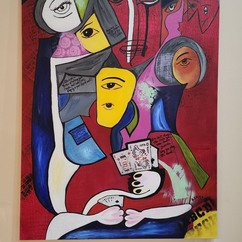 Abstract Red and Yellow Art Piece